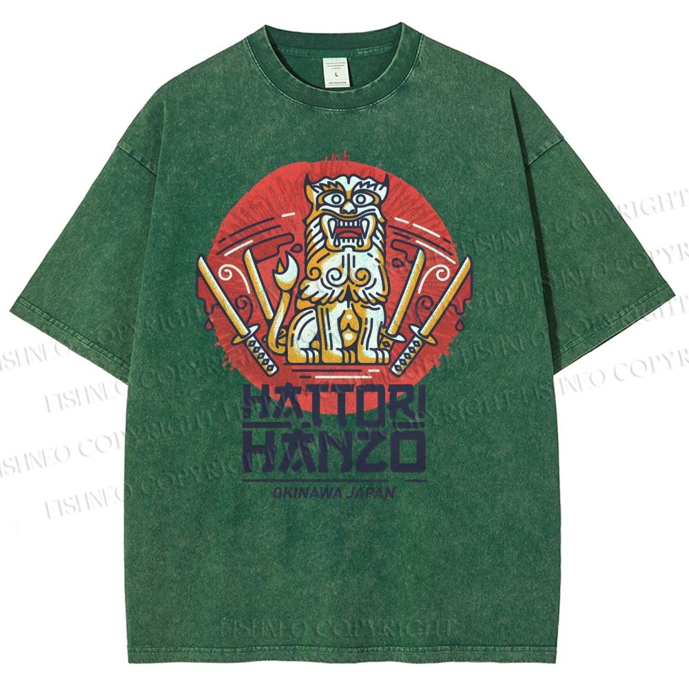 Unisex Hattori Hanzo Printed Washed Tee