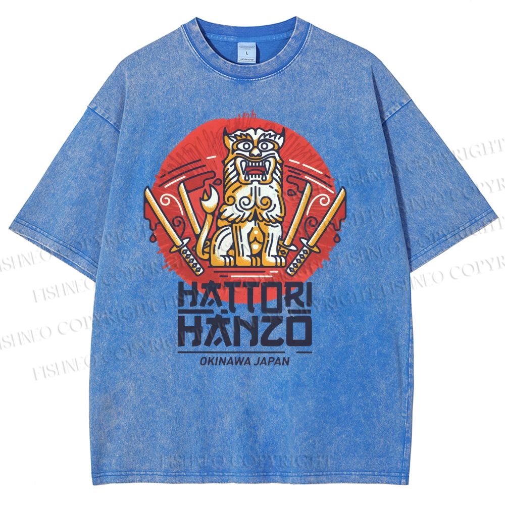 Unisex Hattori Hanzo Printed Washed Tee