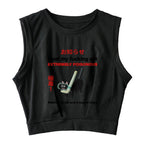 Find The Toxic Cat Funny Sleeveless Crop Top