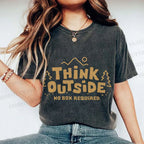Unisex Think Outside Printed Washed Tee
