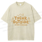 Unisex Think Outside Printed Washed Tee