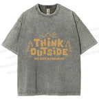 Unisex Think Outside Printed Washed Tee