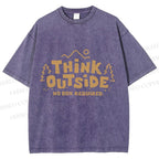 Unisex Think Outside Printed Washed Tee