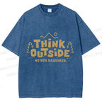 Unisex Think Outside Printed Washed Tee