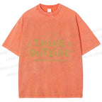 Unisex Think Outside Printed Washed Tee