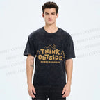 Unisex Think Outside Printed Washed Tee