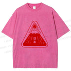 Unisex Japanese Art Printed Washed Tee
