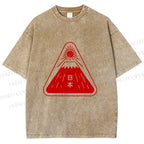 Unisex Japanese Art Printed Washed Tee