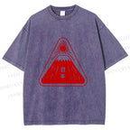 Unisex Japanese Art Printed Washed Tee
