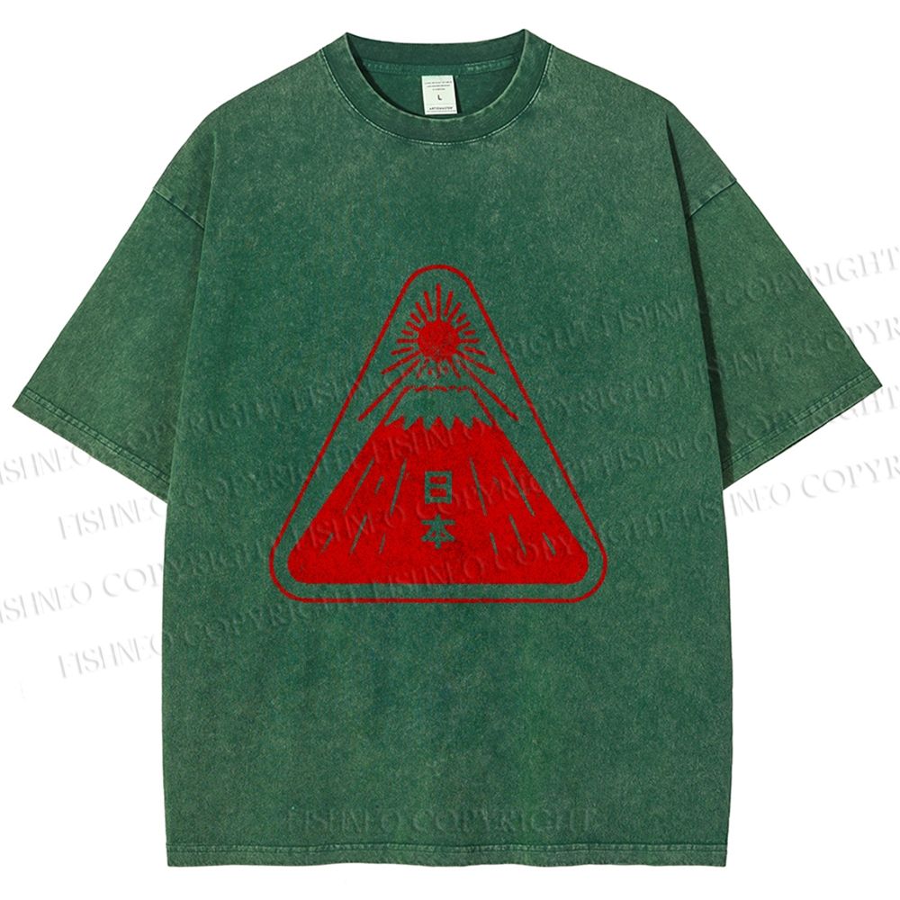 Unisex Japanese Art Printed Washed Tee