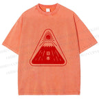 Unisex Japanese Art Printed Washed Tee