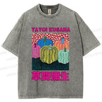 Unisex Yayoi Kusama Pumpkin Printed Washed Tee