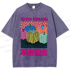 Unisex Yayoi Kusama Pumpkin Printed Washed Tee