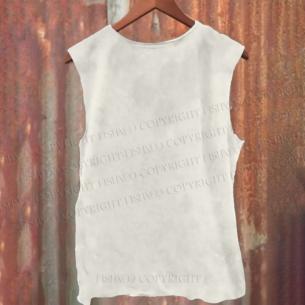 Vintage Cat Wind Chimes Casual Printed Tank Top