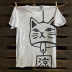 Vintage Cat Wind Chimes Printed T-Shirt