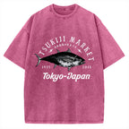 Tsukiji Fish Market Vintage Washed T-shirt