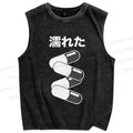 Unisex Pills Printed Washed Tank Top
