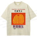 Unisex Yayoi Kusama Pumpkin Printed Washed Tee