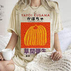 Unisex Yayoi Kusama Pumpkin Printed Washed Tee
