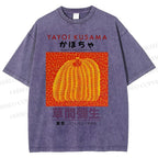 Unisex Yayoi Kusama Pumpkin Printed Washed Tee