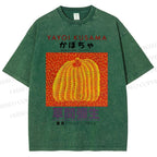 Unisex Yayoi Kusama Pumpkin Printed Washed Tee