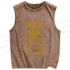 Unisex Monday Printed Washed Tank Top