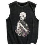Love cats to the death Vintage Distressed Washed Tank Top