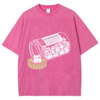 Cat Script Vintage Washed T-shirt