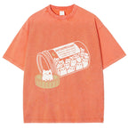 Cat Script Vintage Washed T-shirt
