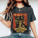 Tiger Eating Delicious Ramen Washed T-Shirt