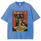 Tiger Eating Delicious Ramen Washed T-Shirt