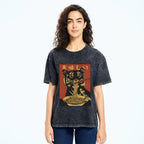 Tiger Eating Delicious Ramen Washed T-Shirt