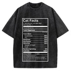 Cat Facts Vintage Washed T-shirt