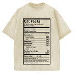 Cat Facts Vintage Washed T-shirt