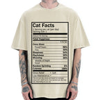 Cat Facts Vintage Washed T-shirt