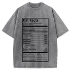 Cat Facts Vintage Washed T-shirt