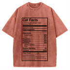 Cat Facts Vintage Washed T-shirt