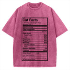 Cat Facts Vintage Washed T-shirt