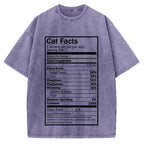 Cat Facts Vintage Washed T-shirt