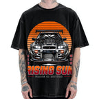 Rising Sun Racing Car Vintage Washed T-shirt