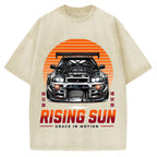 Rising Sun Racing Car Vintage Washed T-shirt