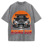 Rising Sun Racing Car Vintage Washed T-shirt