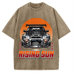 Rising Sun Racing Car Vintage Washed T-shirt