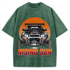Rising Sun Racing Car Vintage Washed T-shirt