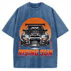 Rising Sun Racing Car Vintage Washed T-shirt