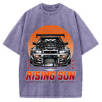 Rising Sun Racing Car Vintage Washed T-shirt