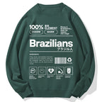 Brazilians Japanese Kanji Katakana Cotton Sweatshirt