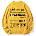 Brazilians Japanese Kanji Katakana Cotton Sweatshirt