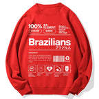 Brazilians Japanese Kanji Katakana Cotton Sweatshirt