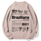 Brazilians Japanese Kanji Katakana Cotton Sweatshirt